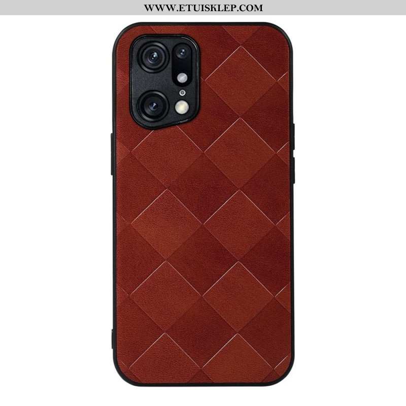 Etui do Oppo Find X5 Pro Tkana Tekstura